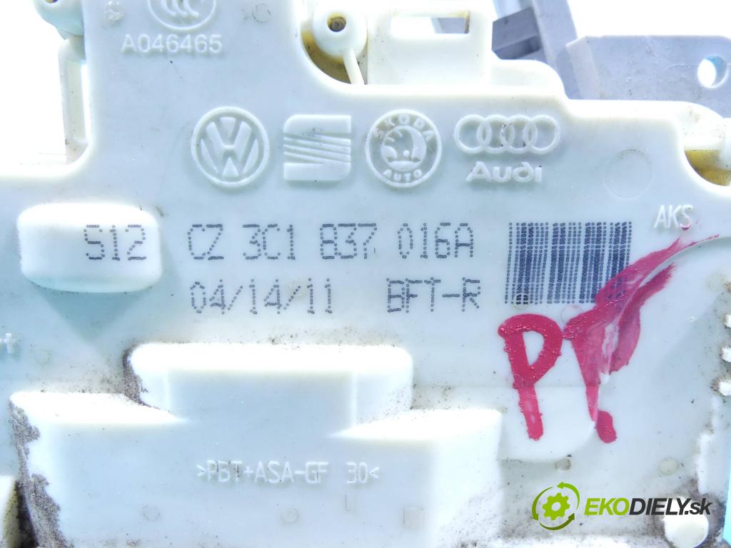 Vw Passat B7 2010-2014 2.0 tdi 140 hp manual 103 kW 1968 cm3 5- zámek přední pravý 3C1837016A