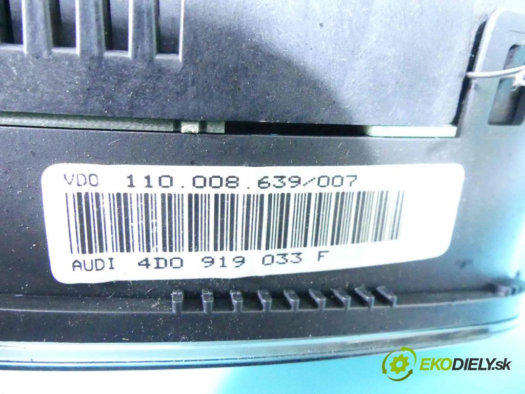 Audi A8 D2 1994-2002 4.2 V8 299KM automatic 220 kW 4172 cm3 4- prístrojovka/ budíky 4D0919033F (Prístrojové dosky, displeje)