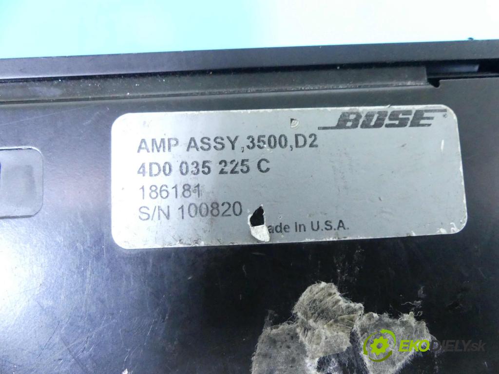 Audi A8 D2 1994-2002 4.2 V8 299KM automatic 220 kW 4172 cm3 4- Zesilovač: 4D0035225C (Zosilňovače)