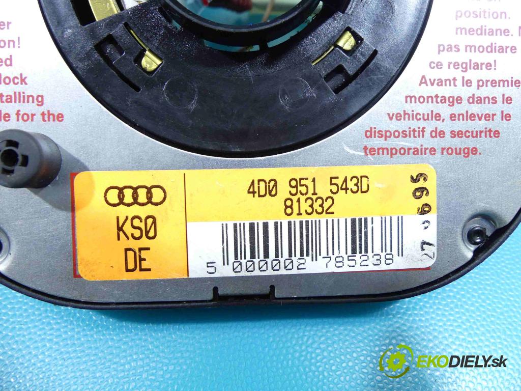 Audi A8 D2 1994-2002 4.2 V8 299KM automatic 220 kW 4172 cm3 4- Páska: airbag 4D0951543D (Airbagy)