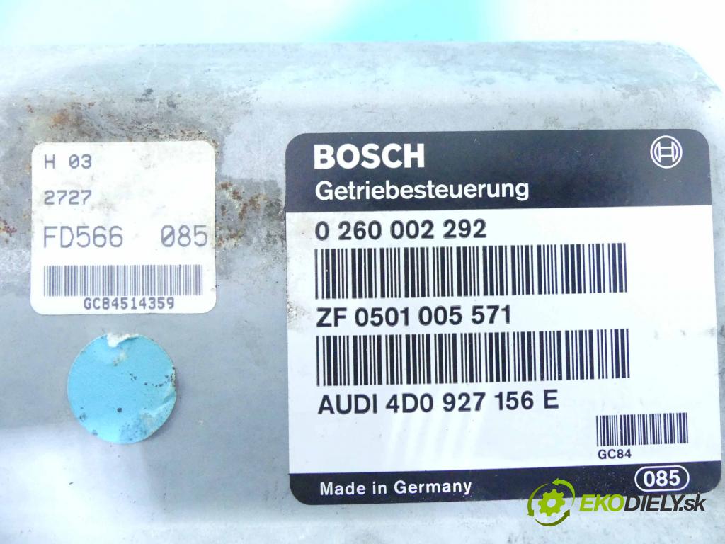 Audi A8 D2 1994-2002 4.2 V8 299KM automatic 220 kW 4172 cm3 4- modul riadiaca jednotka 0260002292 (Ostatné)