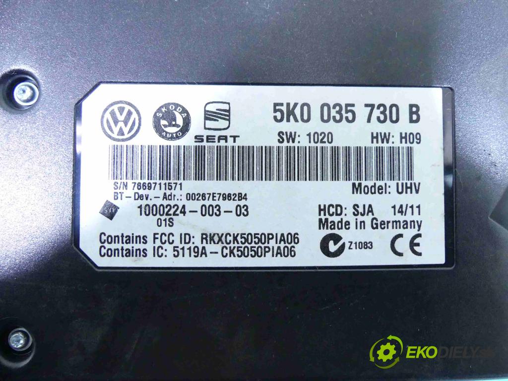 Vw Passat B7 2010-2014 2.0 tdi 140 HP manual 103 kW 1968 cm3 5- modul riadiaca jednotka 5K0035730B (Ostatné)