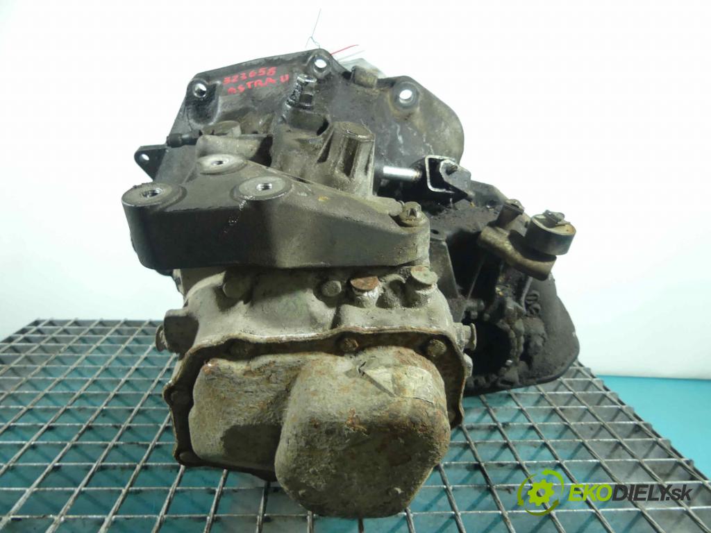 Opel Astra II 1998-2009 1.4 16v 90 HP manual 66 kW 1389 cm3 5- prevodovka stupeň,rýchlosť manual F13C394