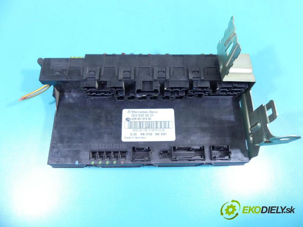 Mercedes C W203 2000-2007 2.0 kompressor 163 hp manual 120 kW 1998 cm3 5- skříňka pojistková 0035455201 (Pojistkové skříňky)