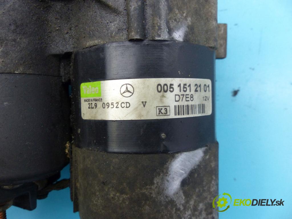 Mercedes A W168 1997-2004 1.6 102 HP manual 75 kW 1598 cm3 5- štartér D7E8 (Štartér)