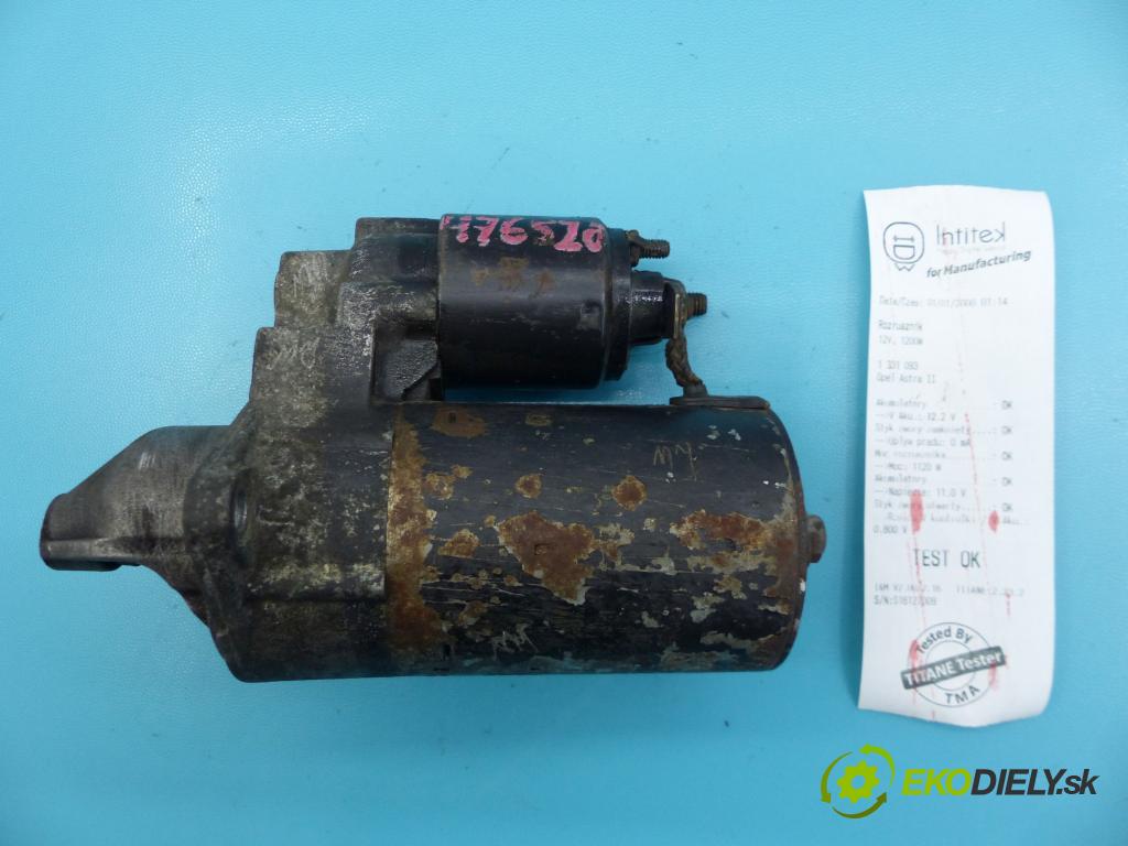 Opel Astra II 1998-2009 1.6 16v 101 HP manual 74 kW 1598 cm3 5- štartér  (Štartéry)