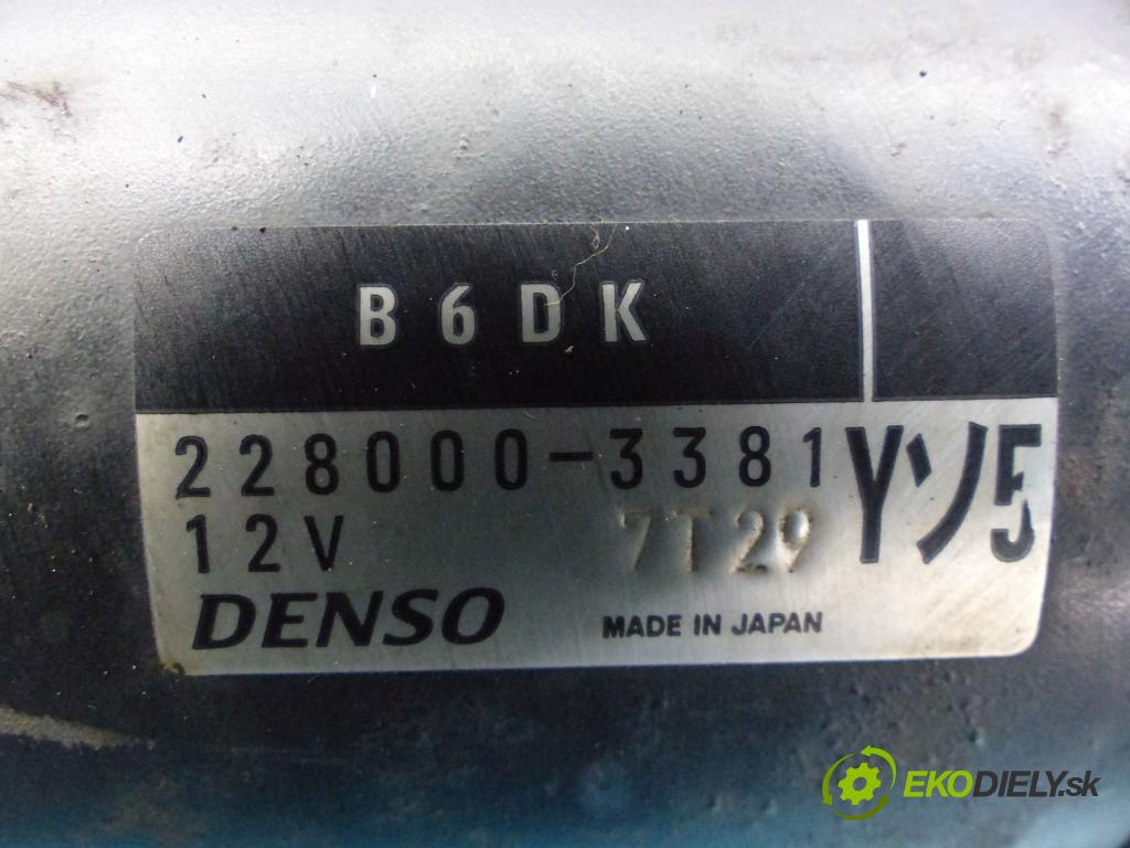 Mazda 323f 1.5 16v 88 HP manual 65 kW 1498 cm3 5- štartér 228000-3381 (Štartéry)