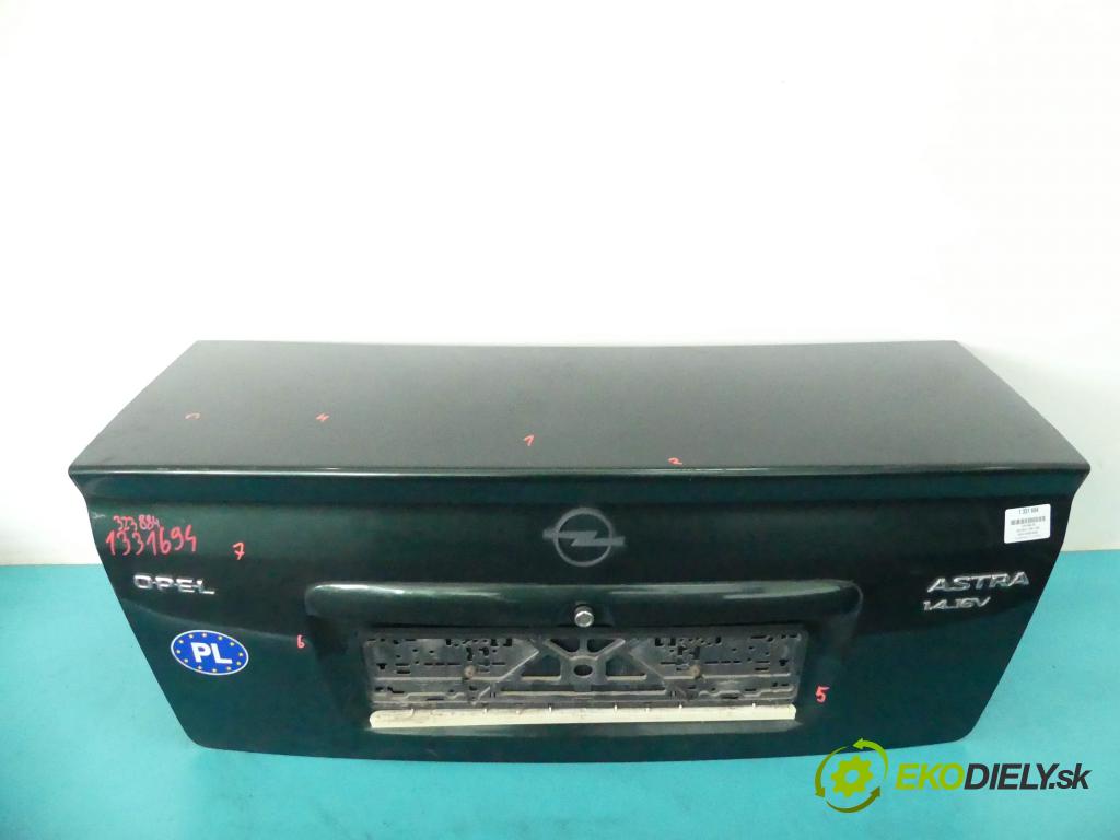 Opel Astra II 1998-2009 1.4 16v 90 hp manual 66 kW 1389 cm3 4- zadní kufrové dveře  (Zadní kapoty)