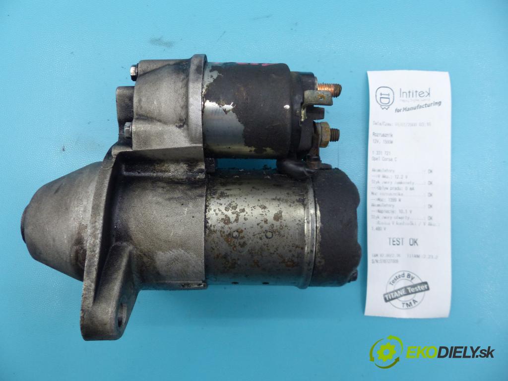 Opel Corsa C 2000-2006 1.7 dti 65 HP manual 48 kW 1686 cm3 3- štartér  (Štartéry)