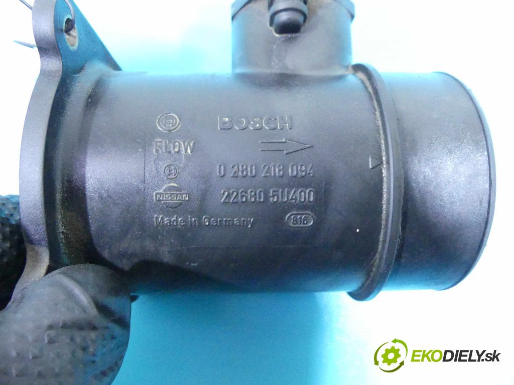 Nissan Almera N16 2000-2006 1.8 16v 114 HP manual 84 kW 1769 cm3 5- průtokoměr: 0280218094 (Váhy vzduchu)