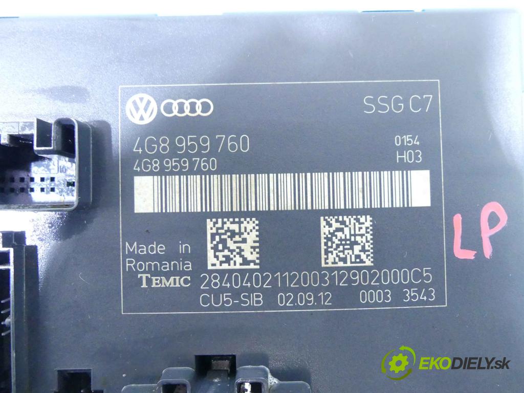 Audi A6 C7 2011-2018 2.0 TFSI 211KM automatic 155 kW 1984 cm3 4- modul riadiaca jednotka 4G8959760 (Ostatné)