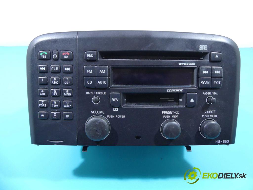 Volvo S80 I 1998-2006 2.4 D5 163 HP automatic 120 kW 2401 cm3 4- Radio originál 30737704