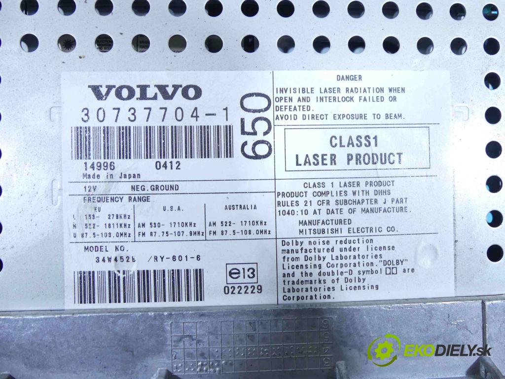 Volvo S80 I 1998-2006 2.4 D5 163 HP automatic 120 kW 2401 cm3 4- Radio originál 30737704