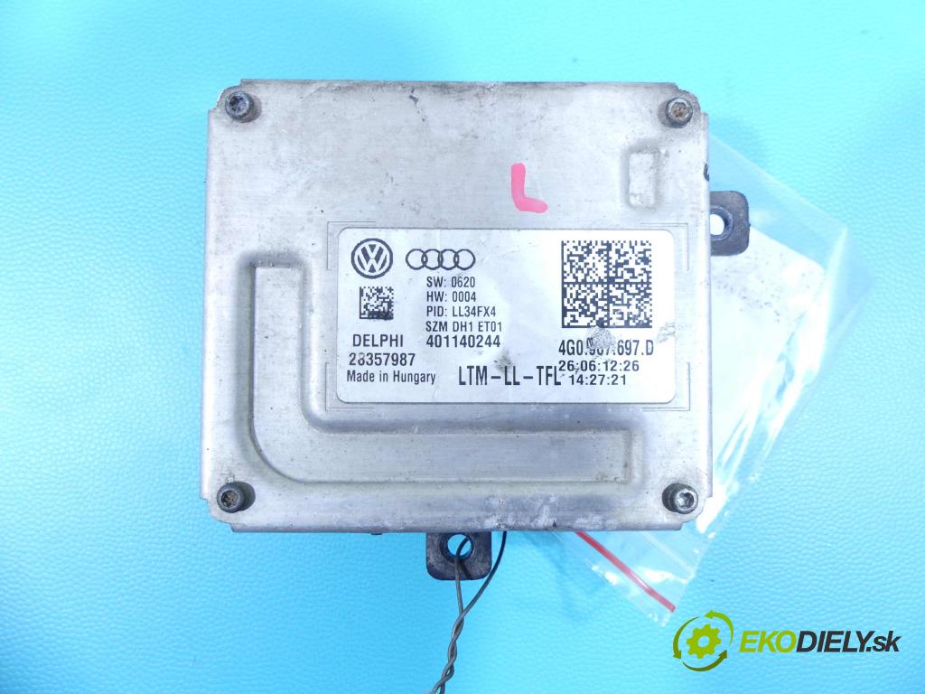 Audi A6 C7 2011-2018 2.0 TFSI 211KM automatic 155 kW 1984 cm3 4- střídač: xenon 4G0907697D (Riadiace jednotky xenónu)