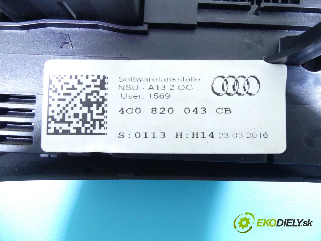 Audi A6 C7 2011-2018 2.0 TFSI 211KM automatic 155 kW 1984 cm3 4- panel kúrenia 4G0820043CB