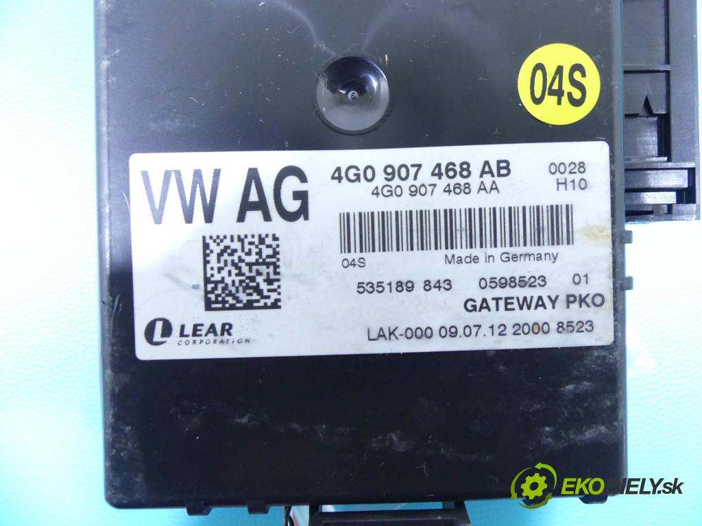 Audi A6 C7 2011-2018 2.0 TFSI 211KM automatic 155 kW 1984 cm3 4- modul riadiaca jednotka 4G0907468AB (Ostatné)