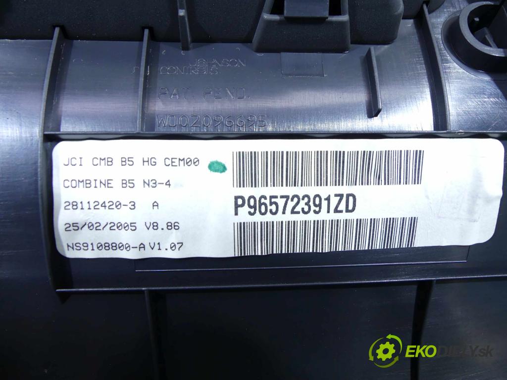 Citroen C4 I 2004-2011 1.4 16v 88 HP manual 65 kW 1360 cm3 5- prístrojovka/ budíky 96572391ZD (Prístrojové dosky, displeje)