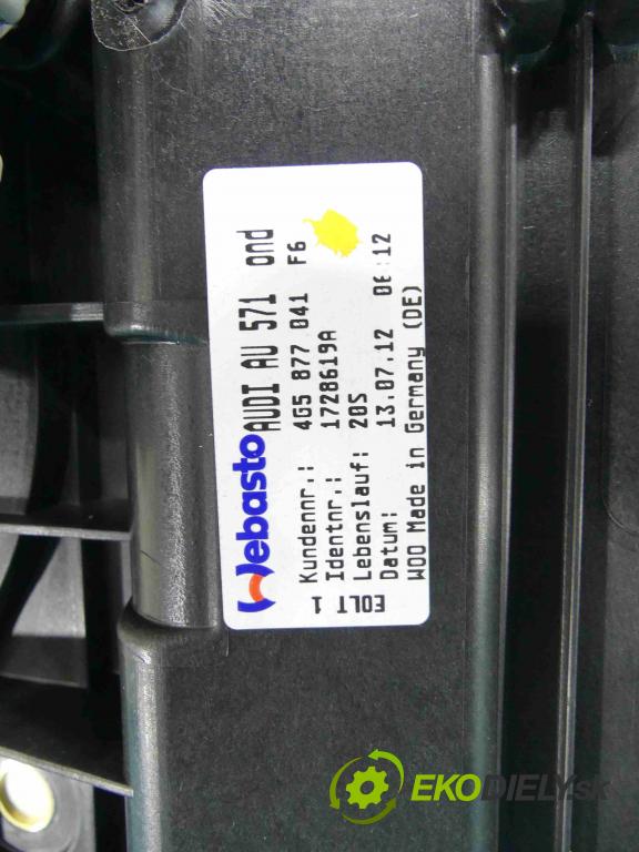 Audi A6 C7 2011-2018 2.0 TFSI 211KM automatic 155 kW 1984 cm3 4- Střešní okno: 4G5877255 (Okna karoserie)