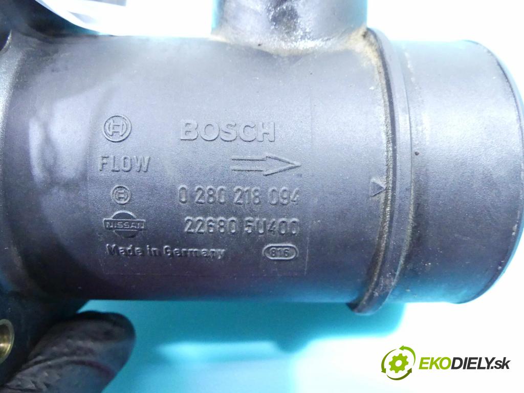 Nissan Primera P12 2001-2007 1.8 16v 116 HP manual 85 kW 1769 cm3 5- průtokoměr: 0280218094 (Váhy vzduchu)