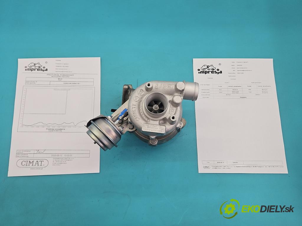 Vw Passat B5 1995-2005 1.9 tdi 101 HP manual 74 kW 1896 cm3 5- turbodúchadlo, turbo repasovaná 454231-2