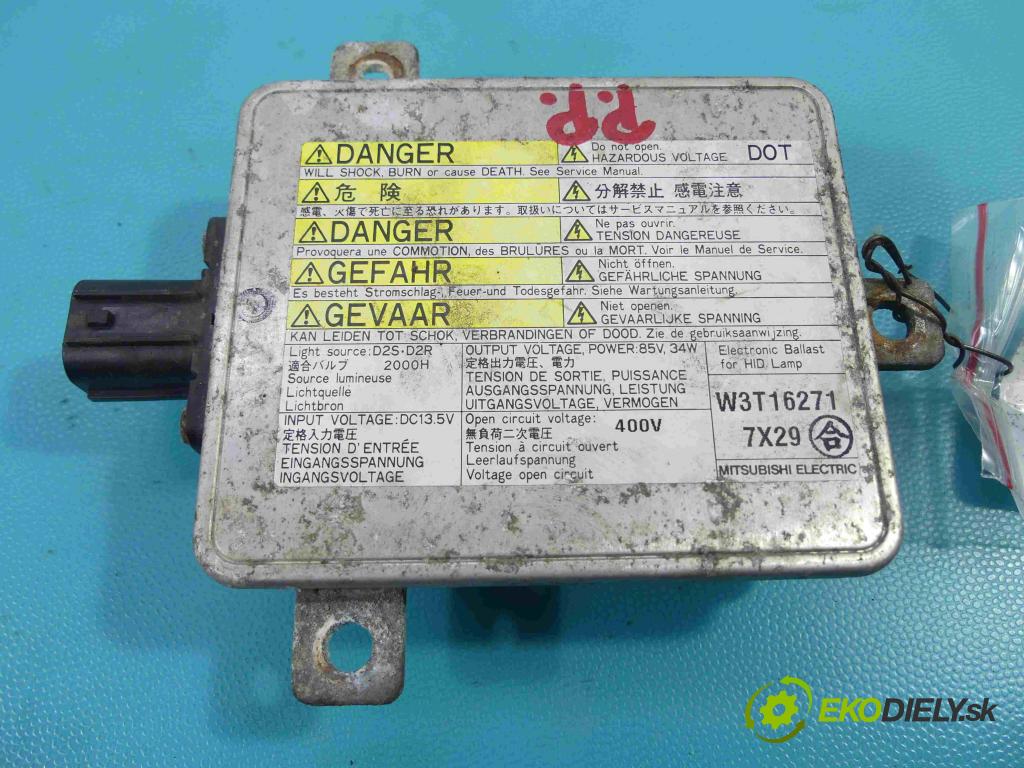 Mitsubishi Outlander II 2006-2013 2.2 DI-D 156 HP manual 115 kW 2179 cm3 5- střídač: xenon W3T16271 (Riadiace jednotky xenónu)