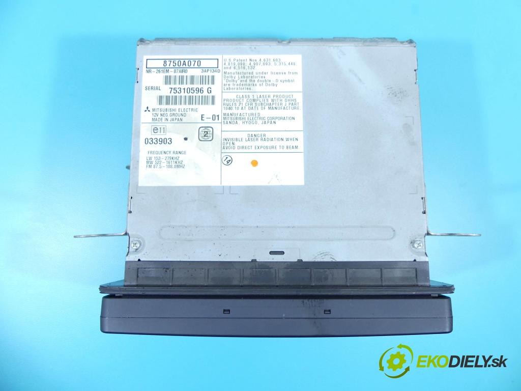 Mitsubishi Outlander II 2006-2013 2.2 DI-D 156 HP manual 115 kW 2179 cm3 5- Radio originál 8750A070