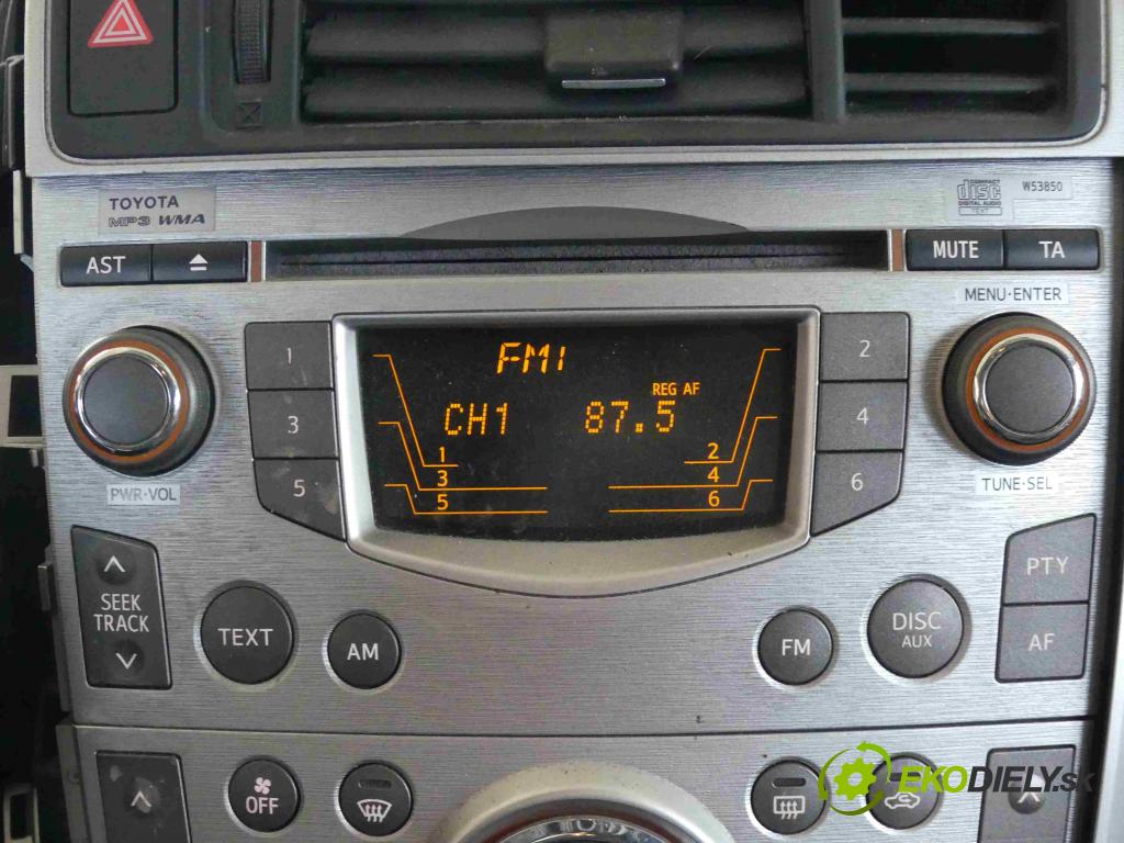 Toyota Verso 2009-2018 2.0 D4D 126 HP manual 93 kW 1998 cm3 5- Radio originál 86120-0F090