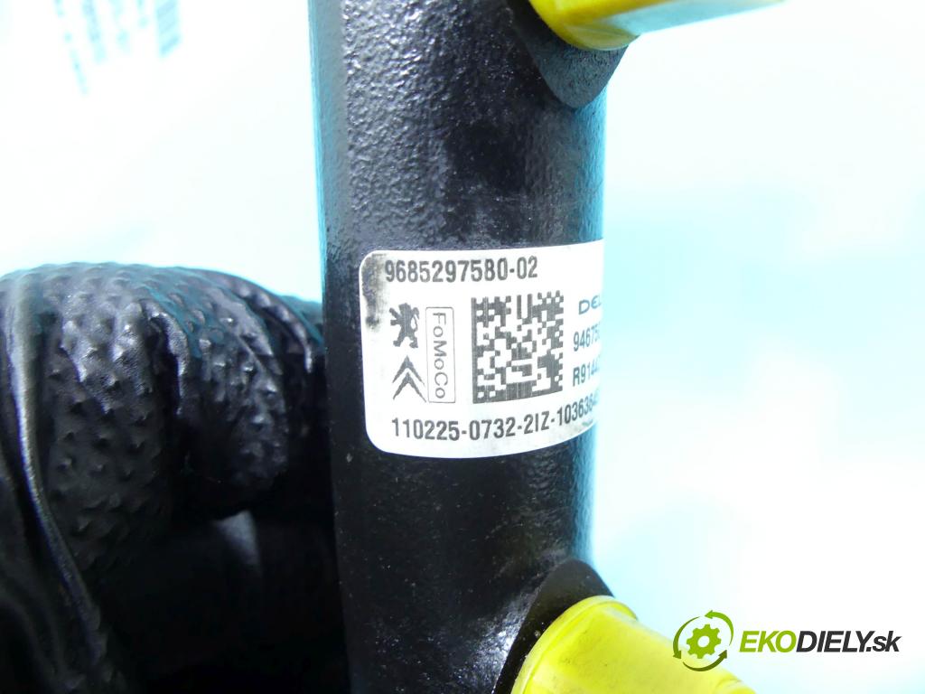 Citroen C4 II 2010-2017 1.6 hdi 92 HP manual 68 kW 1560 cm3 5- lišta vstrekovacia 9685297580-02 (Vstrekovacie lišty)