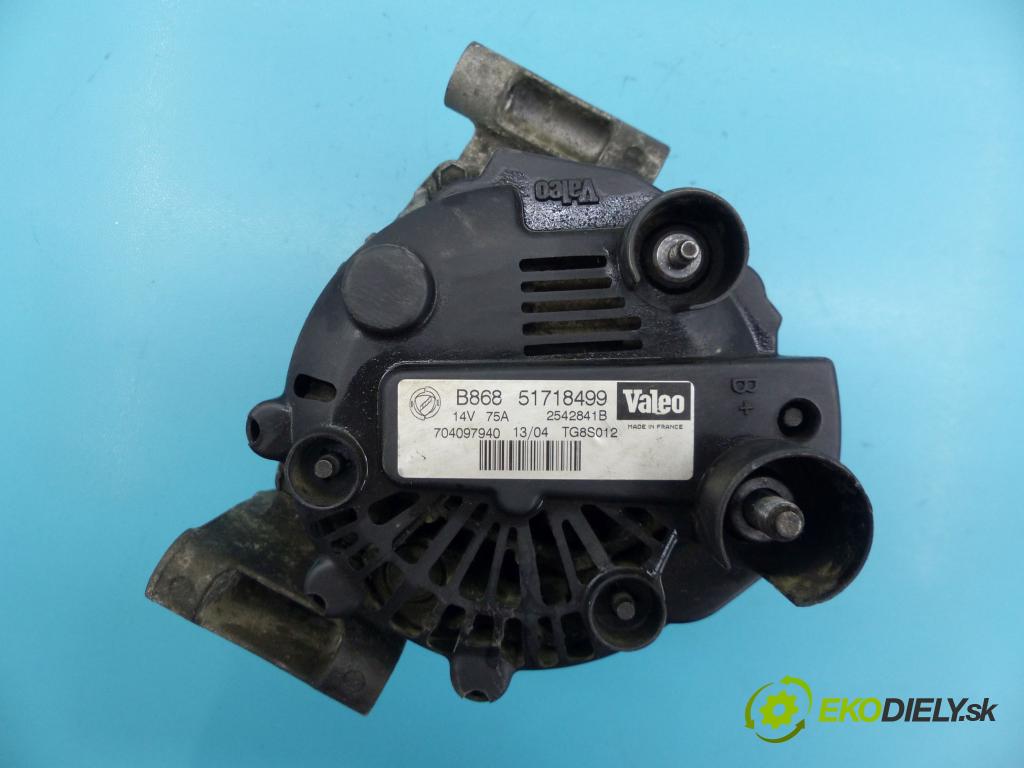 Fiat Punto II 1999-2010 1,3.0 jtd 69KM manual 51 kW 1248 cm3 5- Alternator 51718499 (Alternátory)