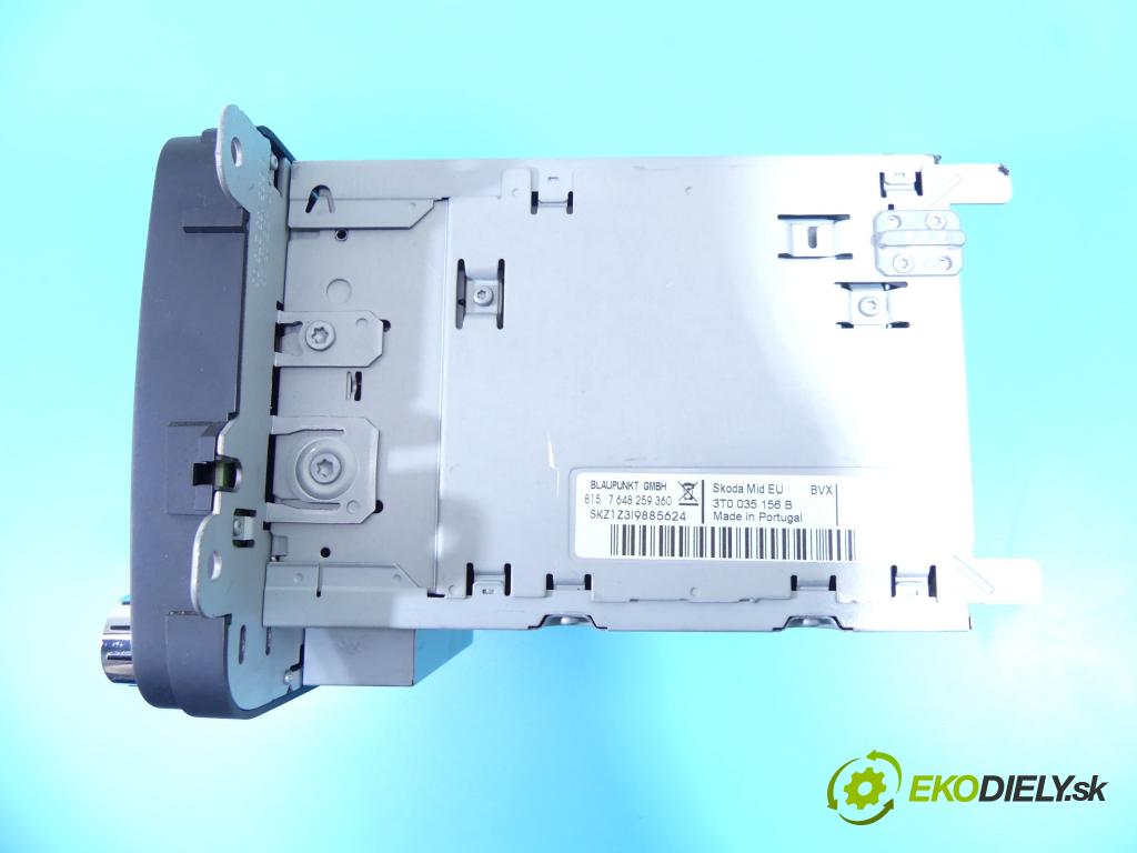 Skoda Superb II 2008-2015 2.0 tdi 170 HP automatic 125 kW 1968 cm3 4- Radio originál 3T0035156B