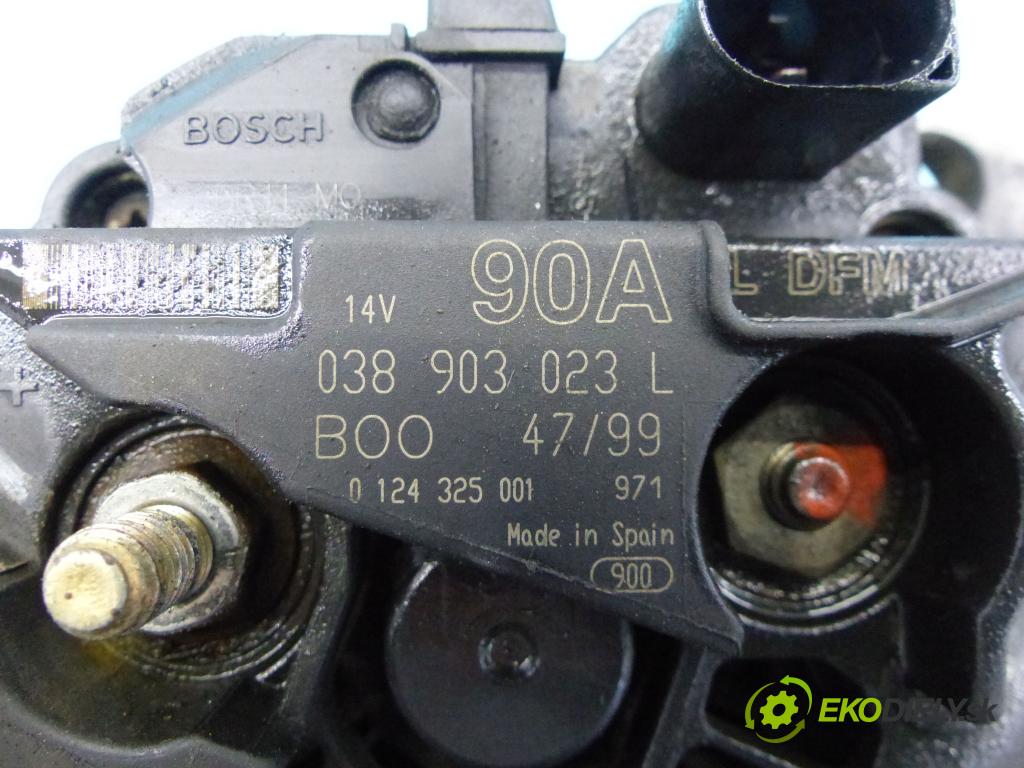 Vw Sharan I 1995-2010 1.9 tdi 110 hp manual 81 kW 1896 cm3 5- Alternator 038903023L (Alternátory)