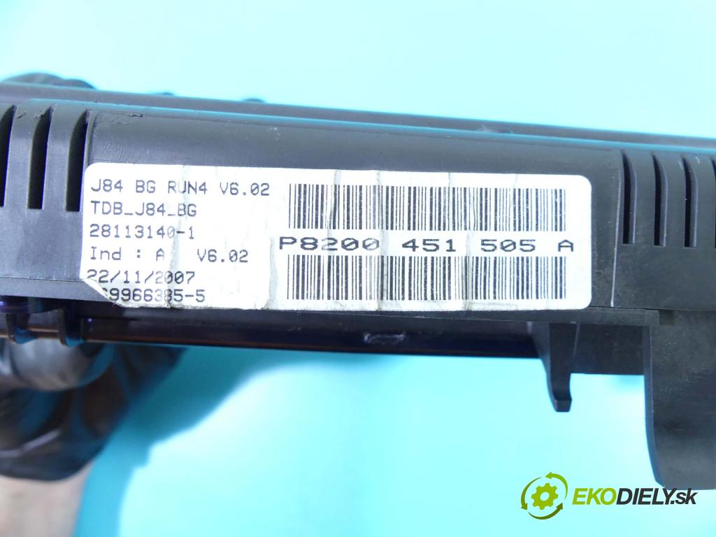 Renault Scenic II 2003-2009 1.5 dci 101 HP manual 74 kW 1480 cm3 5- prístrojovka/ budíky 8200451505A (Prístrojové dosky, displeje)