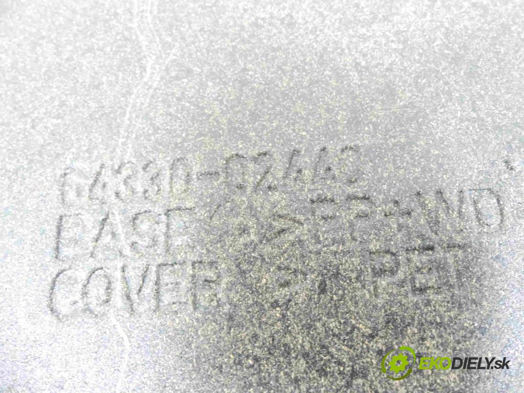 Toyota Auris I 2006-2013 2.0 D4D 126 HP manual 93 kW 1998 cm3 5- zadná 64330-02440 (Pláta zadné)