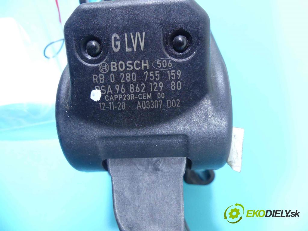 Peugeot 508 2010-2018 2.0 hdi 163 HP automatic 120 kW 1997 cm3 4- pedále 0280755159 (Pedále)