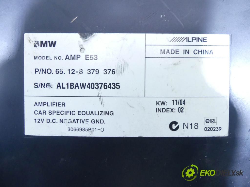 Bmw X5 E53 1999-2006 3.0 R6 231 HP automatic 170 kW 2979 cm3 5- Zesilovač: 8379376 (Zosilňovače)