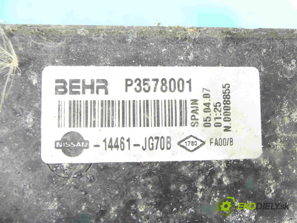 Nissan X-trail II T31 2008-2013 2.0 dci 150 hp manual 110 kW 1995 cm3 5- Intercooler P3578001 (Chladiče nasávaného vzduchu (intercoolery))
