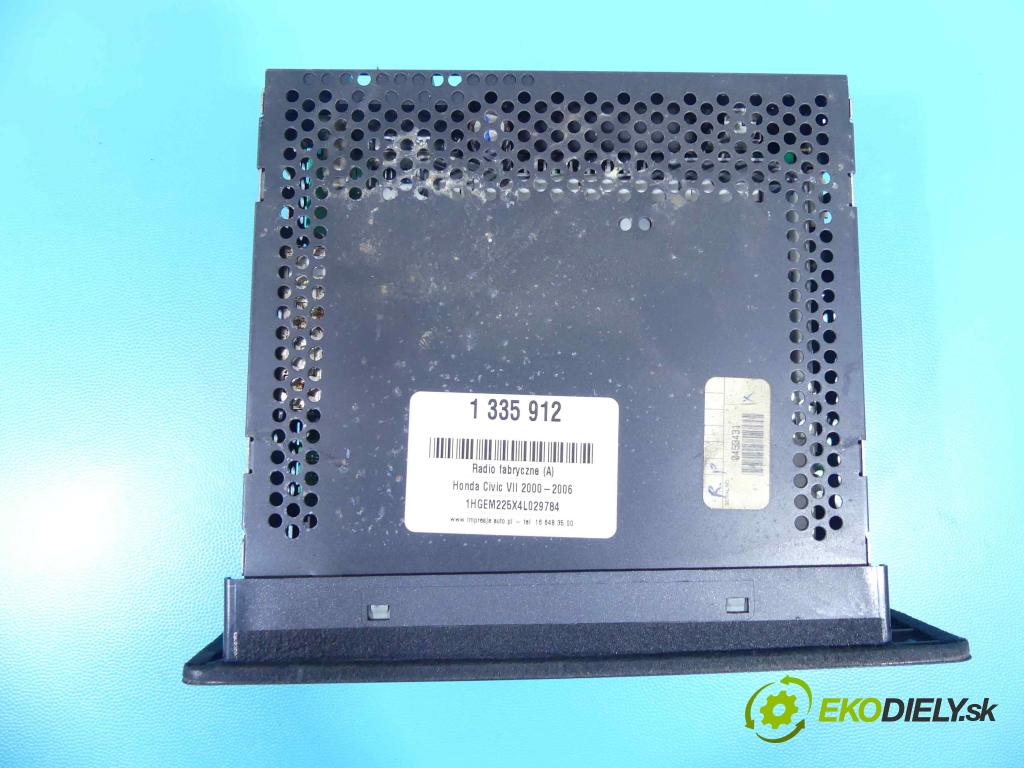 Honda Civic VII 2000-2006 1.7 16v 124hp automatic 91 kW 1698 cm3 2- Radio originál 39101-S5P-A310-M1