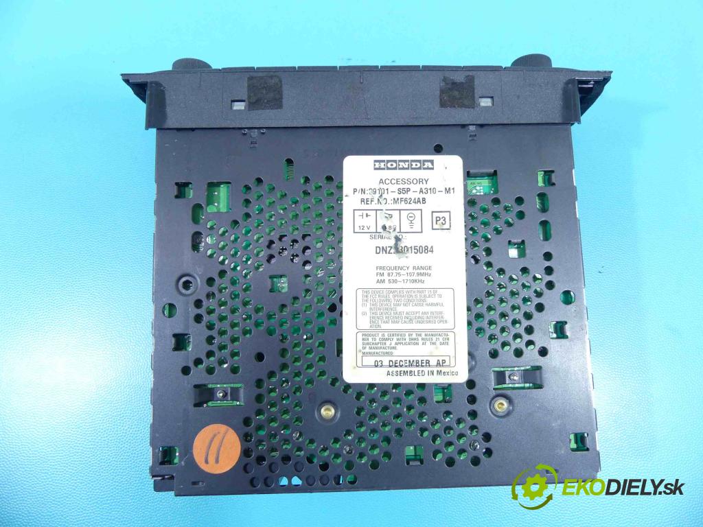 Honda Civic VII 2000-2006 1.7 16v 124hp automatic 91 kW 1698 cm3 2- Radio originál 39101-S5P-A310-M1