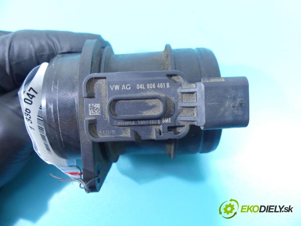 Skoda Fabia III 2014- 1.4 tdi 105 HP manual 77 kW 1422 cm3 5- průtokoměr: 04L906461B (Váhy vzduchu)