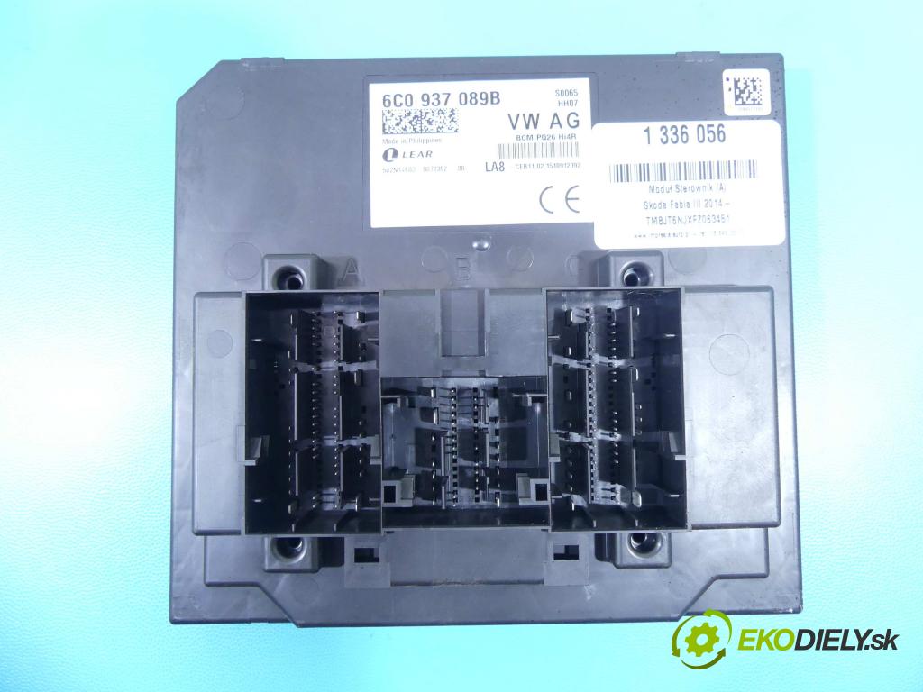 Skoda Fabia III 2014- 1.4 tdi 105 HP manual 77 kW 1422 cm3 5- modul riadiaca jednotka 6C0937089B (Ostatné)
