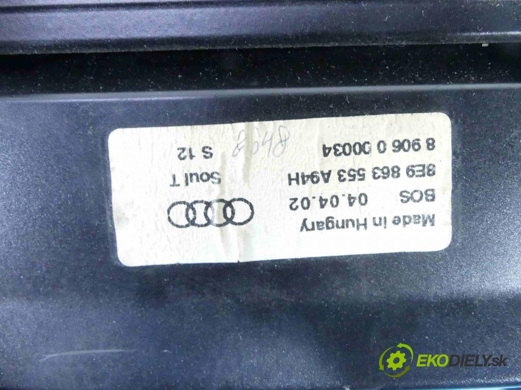 Audi A4 B6 2000-2004 2.0 20V 131 HP manual 96 kW 1984 cm3 5- roleta 8E9863553A (Rolety kufra)