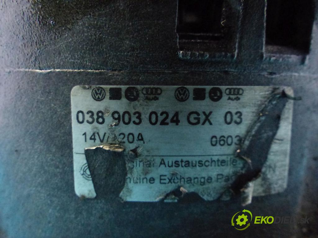Vw Golf IV 1997-2003 1.9 sdi 68 hp manual 50 kW 1896 cm3 3- Alternator 038903024GX (Alternátory)