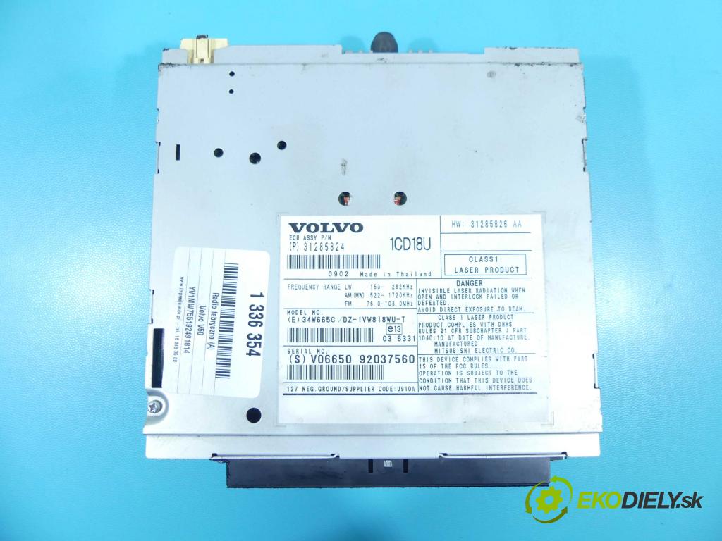 Volvo V50 2.0d 136 HP manual 100 kW 1997 cm3 5- Radio originál 31285824