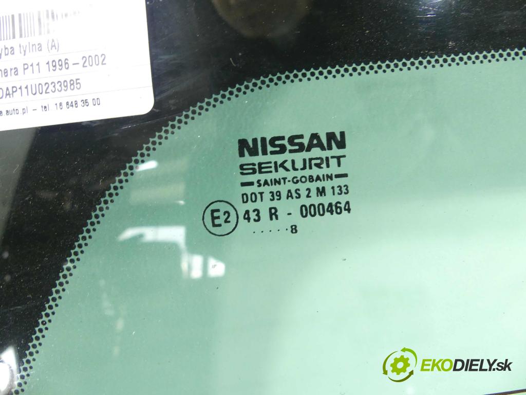Nissan Primera P11 1996-2002 2.0 TD 90 hp manual 66 kW 1974 cm3 5- sklo zadní  (Okna zadní)