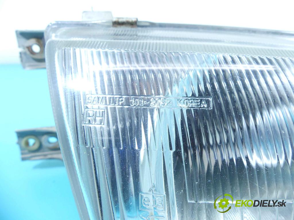 Hyundai Accent I 1994-1999 1.3 12V 75 HP manual 55 kW 1341 cm3 5- Reflektor: pravý  (Pravé)