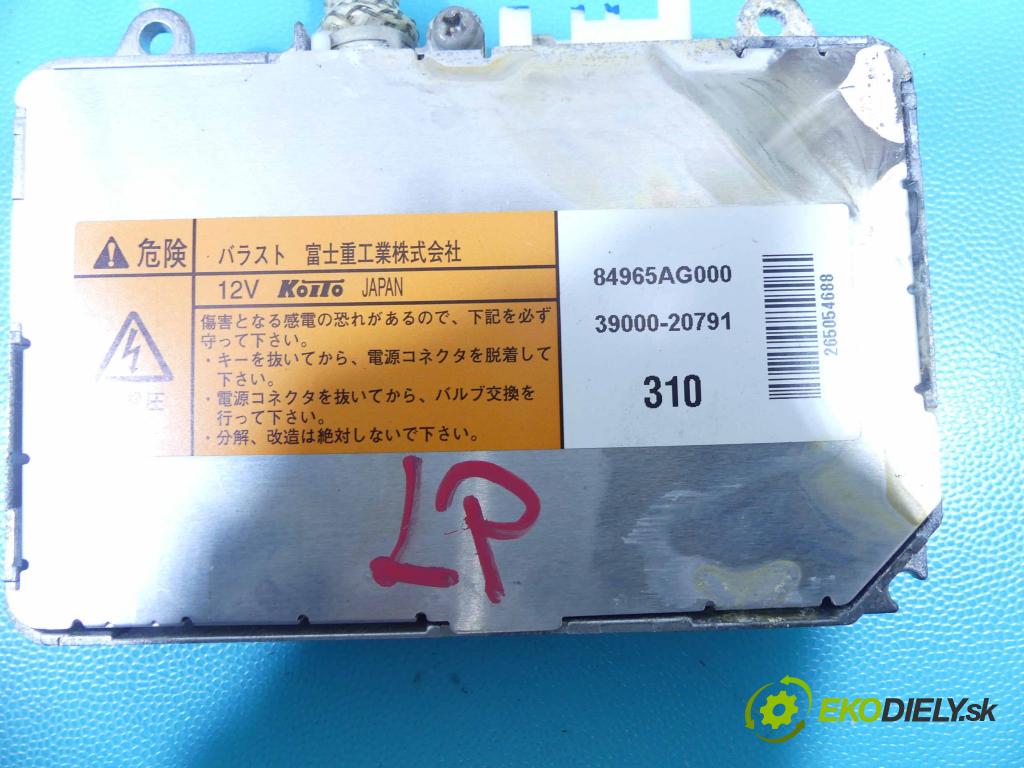 Subaru Legacy V 2009-2014 2.0d 150 HP manual 110 kW 1998 cm3 5- střídač: xenon 39000-20791 (Riadiace jednotky xenónu)