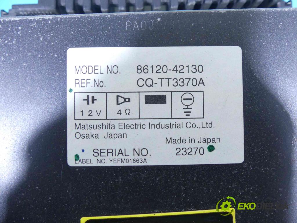 Toyota Rav4 II 2000-2005 2.0 D4D 116 HP manual 85 kW 1995 cm3 5- Radio originál 86120-42130