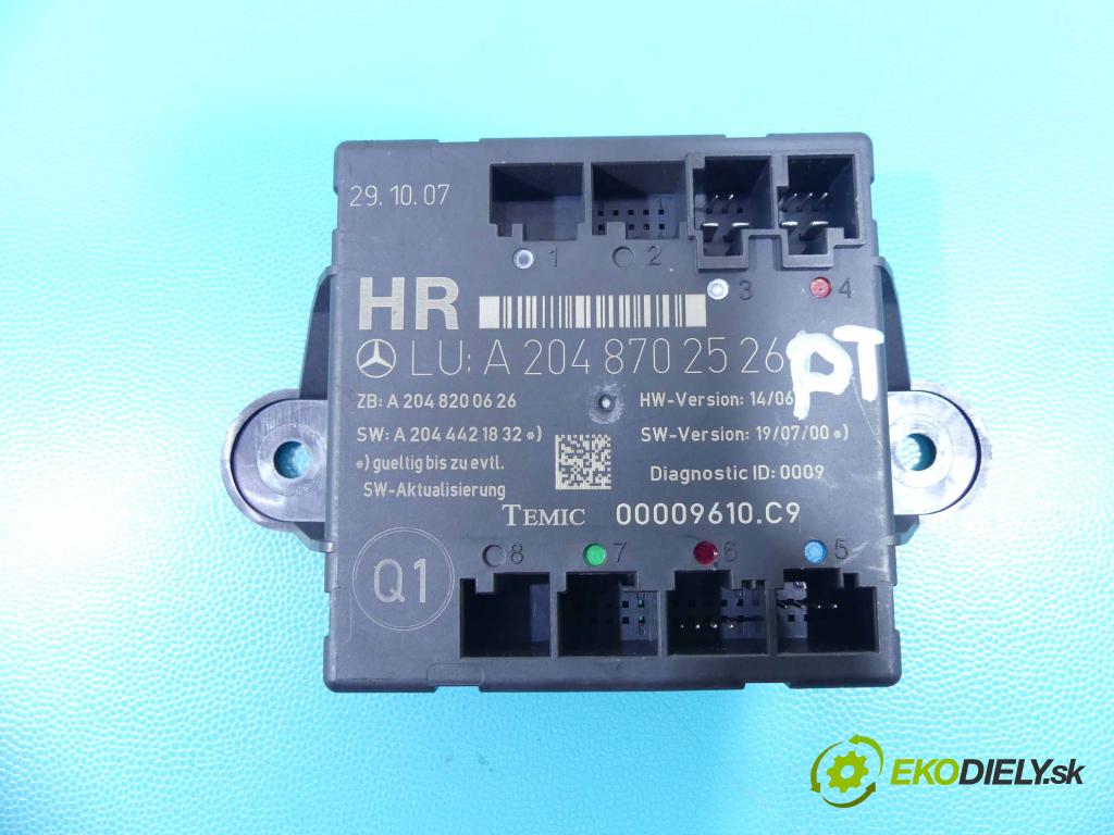 Mercedes C W204 2007-2014 3.0 V6 231 HP automatic 170 kW 2996 cm3 4- modul riadiaca jednotka A2048702526 (Ostatné)
