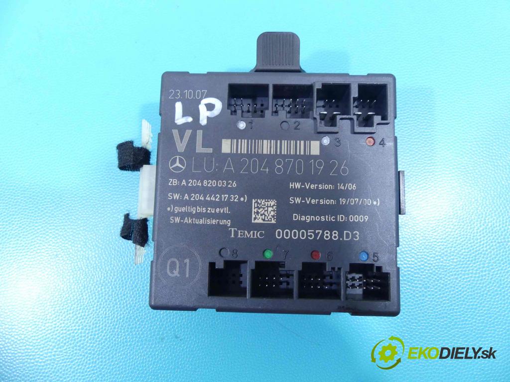 Mercedes C W204 2007-2014 3.0 V6 231 HP automatic 170 kW 2996 cm3 4- modul riadiaca jednotka A2048701926 (Ostatné)