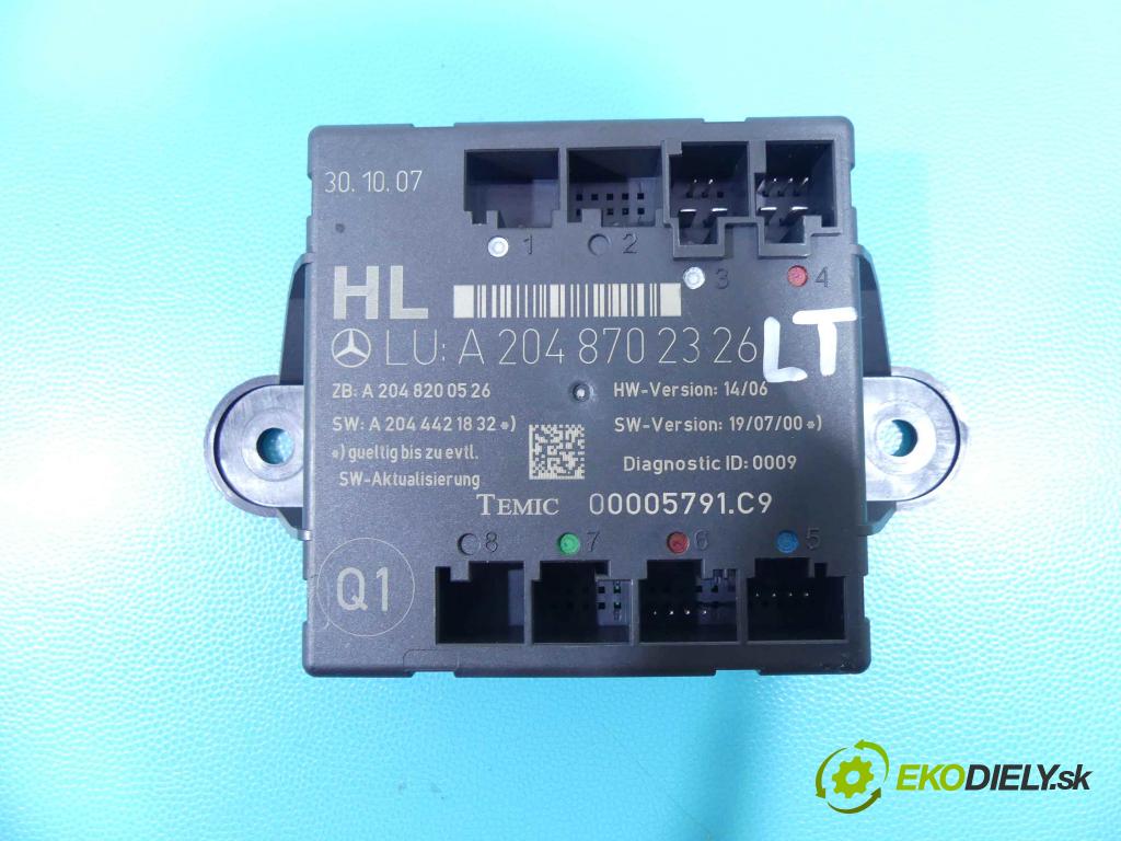 Mercedes C W204 2007-2014 3.0 V6 231 HP automatic 170 kW 2996 cm3 4- modul riadiaca jednotka A2048702326 (Ostatné)